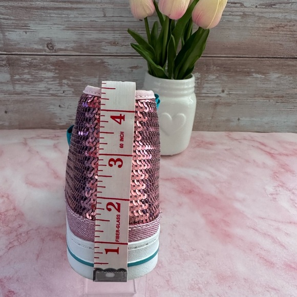 💠 JoJo Siwa Shoes - Girls Pink Sequined High Top Sneakers💠 - Picture 8 of 8